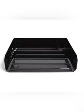 2 Pack - TRU RED Black Stackable Desk Tray